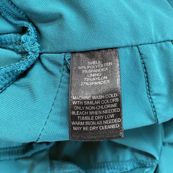 White House Black Market Teal Stretch Tiered Dress Size 6 - Picture 5 of 7